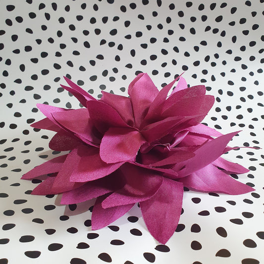 11" XL Flower Corsage Handmade Recycled Material, Pin Back, Shoulder Brooch