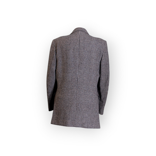 Vintage 'St Michaels' Dogtooth Pure Wool Oversized Blazer (42) XLarge