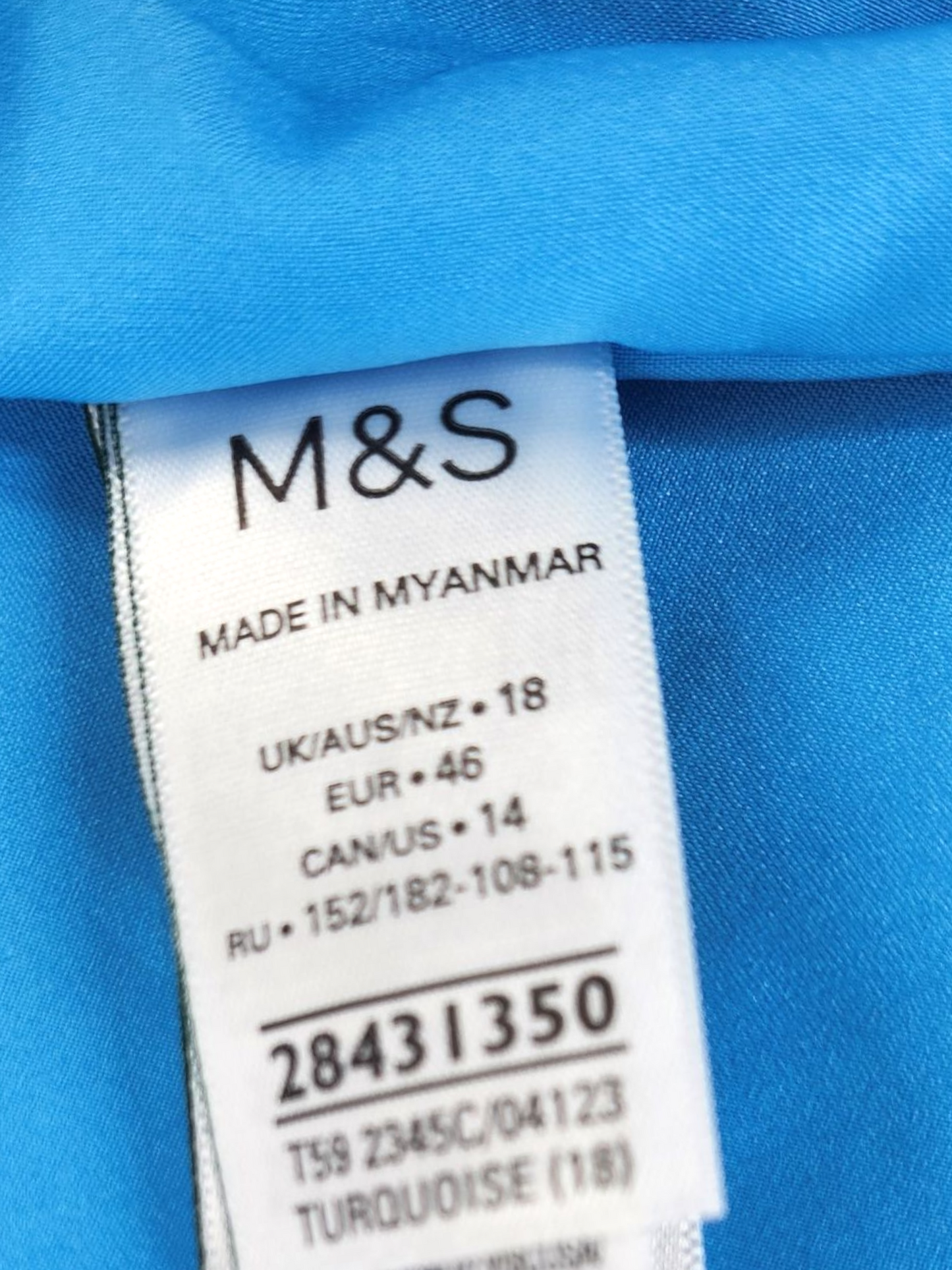Turquoise longline cocoon coat uK18