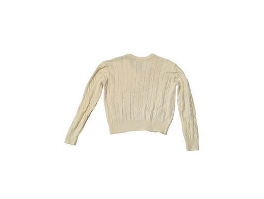 Ahead Preloved Cream Wool Cable Knit Jumper Medium