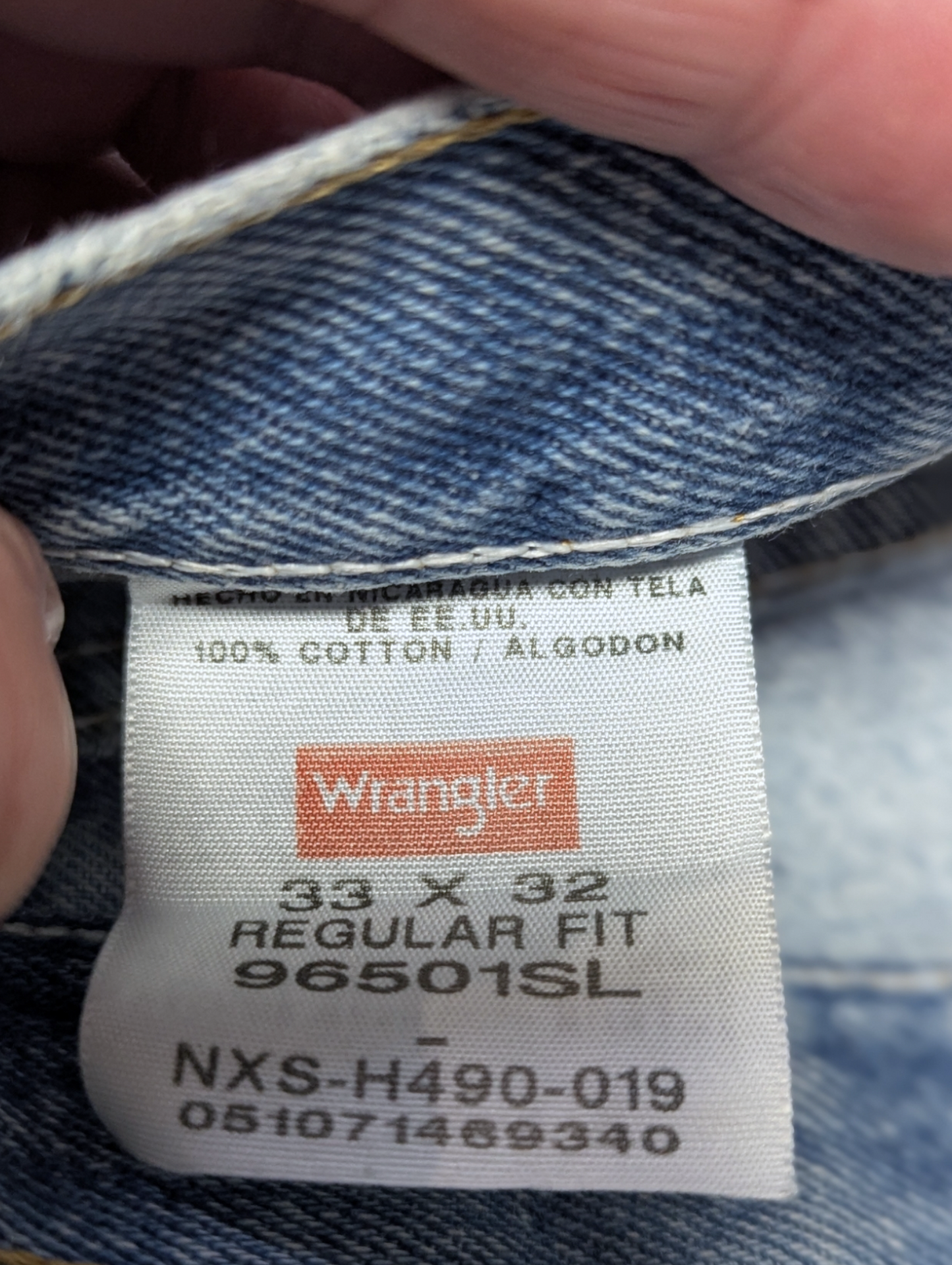 WRANGLER Regular Fit Stone - Loose - straight leg - Stone wash - W33 L32
