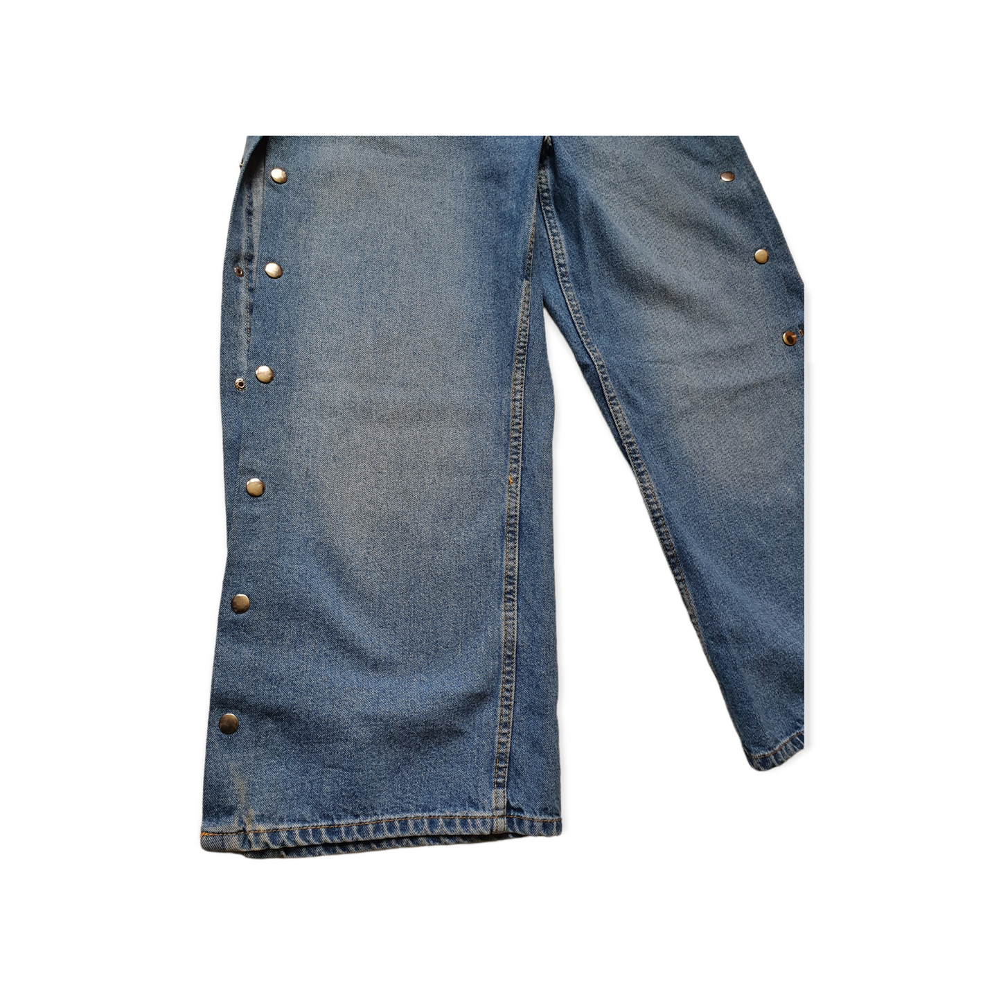 Zara Side Split Popper High Waist Baggy Jeans W30