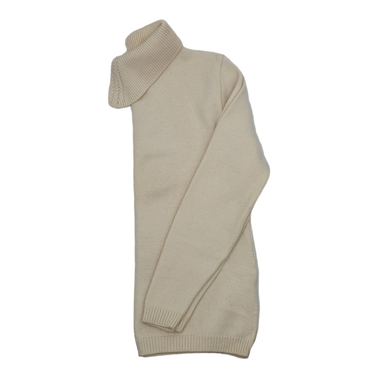 Vintage Cream 'Aspire' Polo Roll Neck Knitted Cream Jumper 36" Small