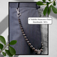 Bobble Diamonte Wallet Chain 21" Gun Metal Grey