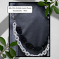 Pebble Splash Wallet Chain -Black, White & Silver 24"