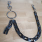 The Square Link Wallet Chain- 19"  - Gun Metal Grey