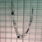 The Ball & Hoop Wallet Chain - 15" Blue, White & Silver