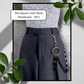 The Square Link Wallet Chain- 19"  - Gun Metal Grey