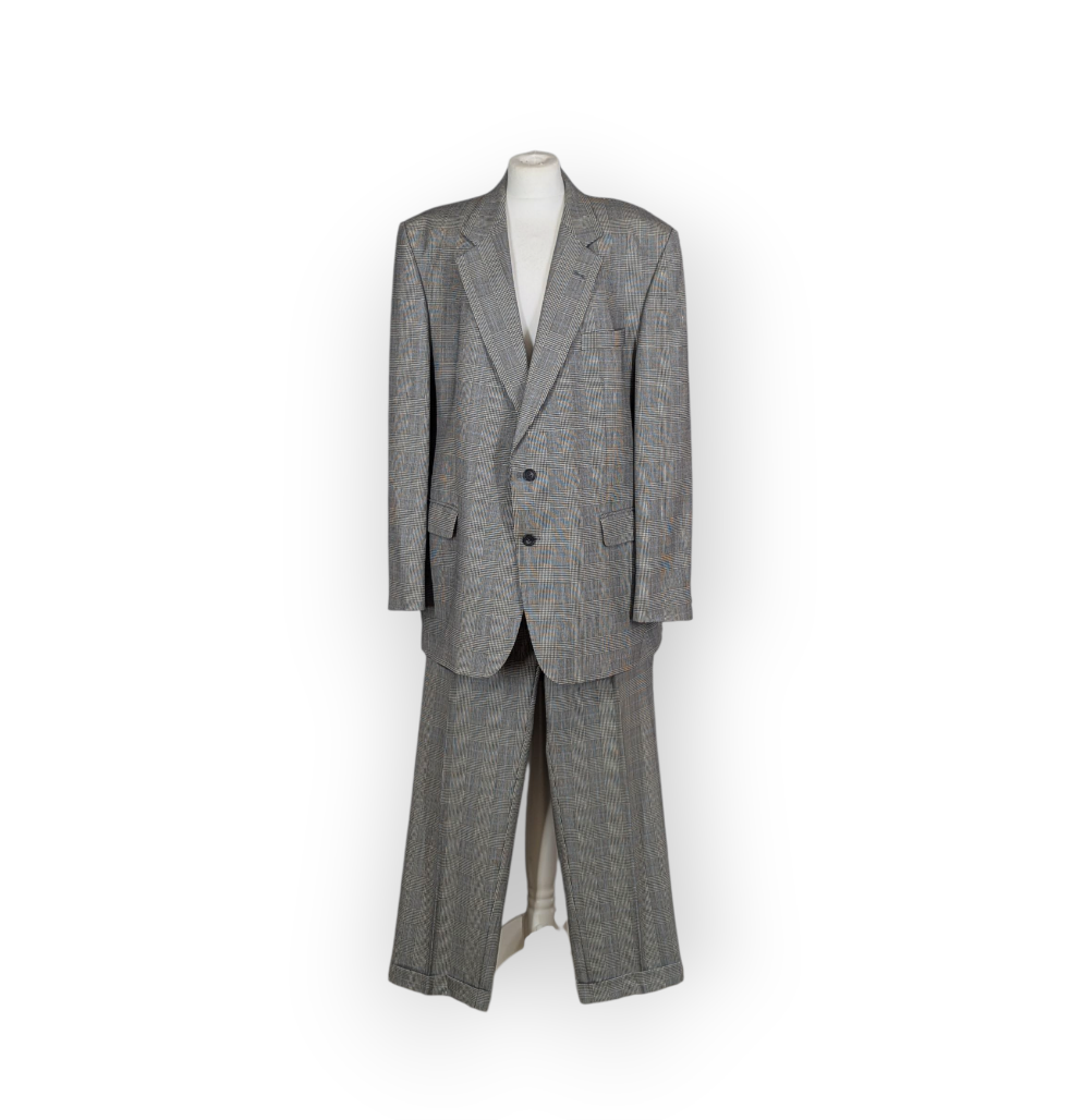 Vintage DAKS Jermyn Street Glen Check Two Piece Suit  48"