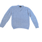 Jantzens Vintage Baby Blue Cable Knit V-Neck Sweater Small