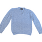 Jantzens Vintage Baby Blue Cable Knit V-Neck Sweater Small