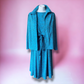 Vintage Tea Dress With Matching Jacket 80s does 50s Printed Handmade UK14-16