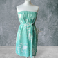 Vintage Mint Green Blouse and Skirt Dress 2 Piece Co-Ord Outfit Set Pink Floral UK14 -16