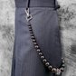Bobble Diamonte Wallet Chain 21" Gun Metal Grey