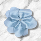 9" Flower Corsage Handmade Recycled Material, brooch Pin backing, Baby Blue Flower