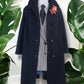Vintage 'Calderic' astrakhan fur collar Single Breasted Over Coat 42" Medium