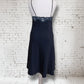 Vintage Navy 1960s St Michaels Satin Slip Lingerie Dress UK 12