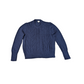 J Crew Preloved Navy Crew Neck Cable Knit Jumper Large