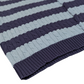 Lands End Large Preloved V-Neck Cable Knit Sweater and Blue Stripe