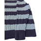 Lands End Large Preloved V-Neck Cable Knit Sweater and Blue Stripe