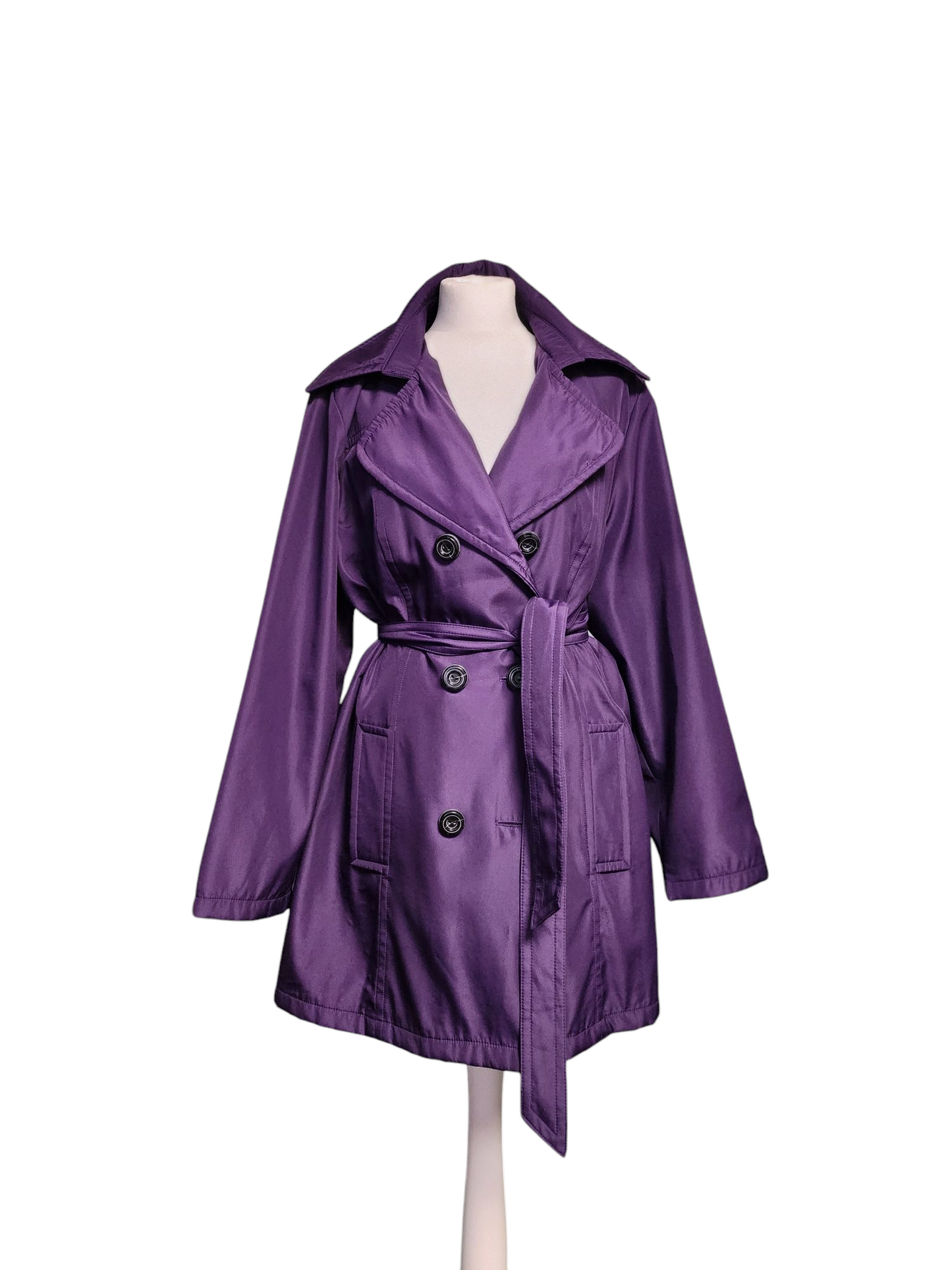 Vintage Wardobe Purple Trench Coat Mac UK20
