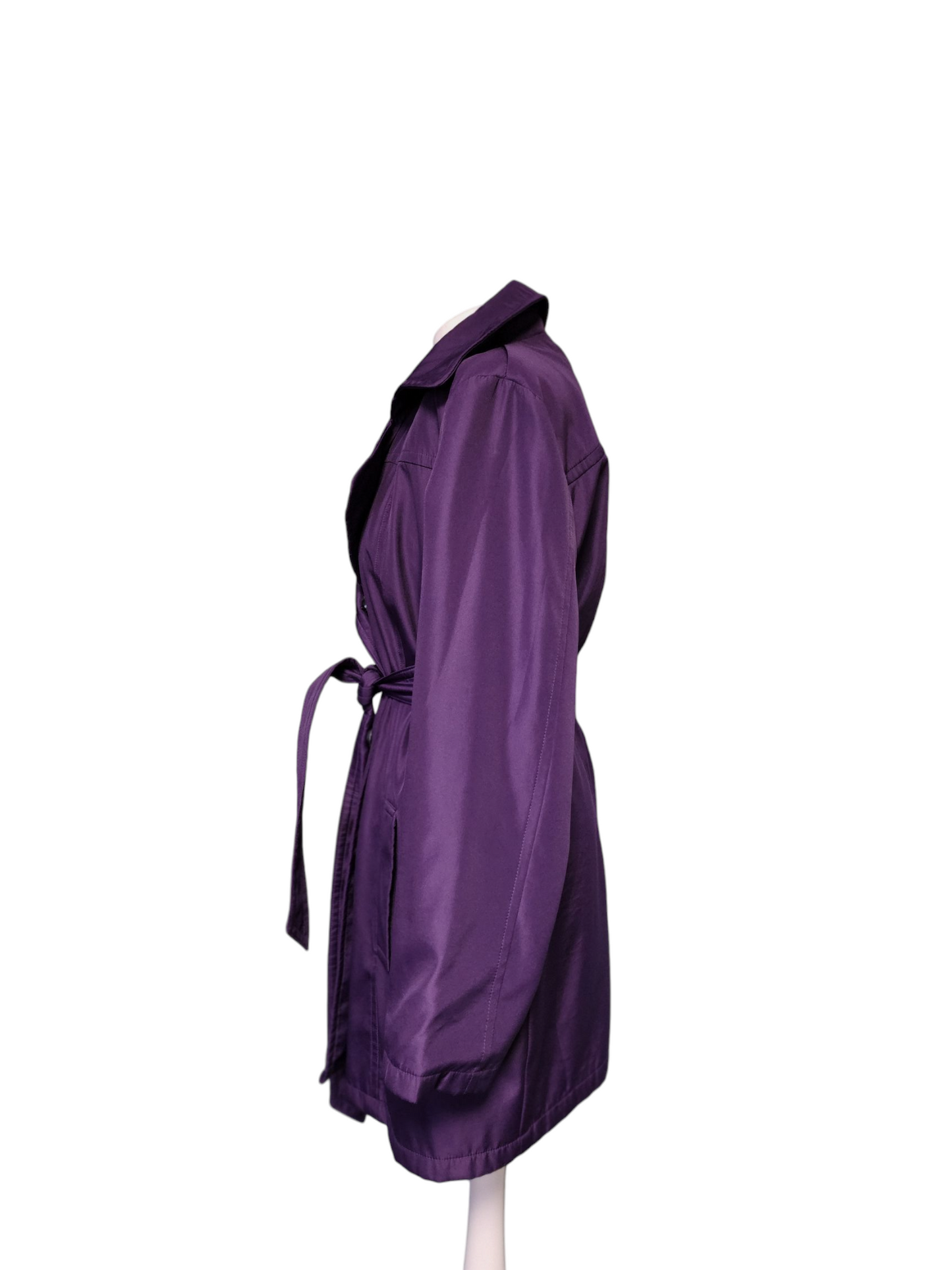Vintage Wardobe Purple Trench Coat Mac UK20