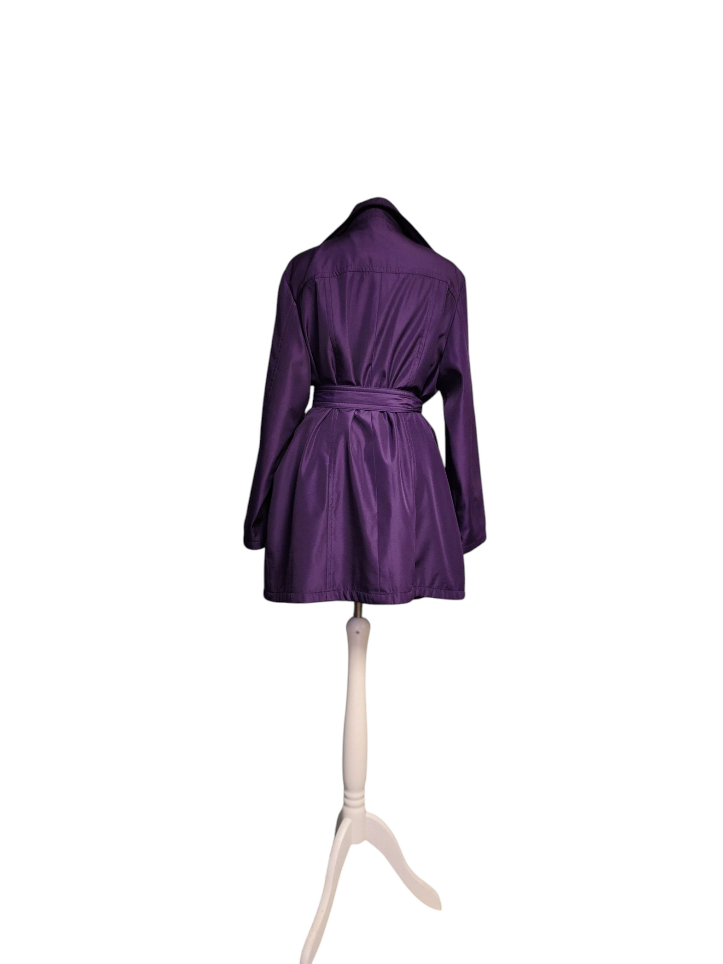 Vintage Wardobe Purple Trench Coat Mac UK20