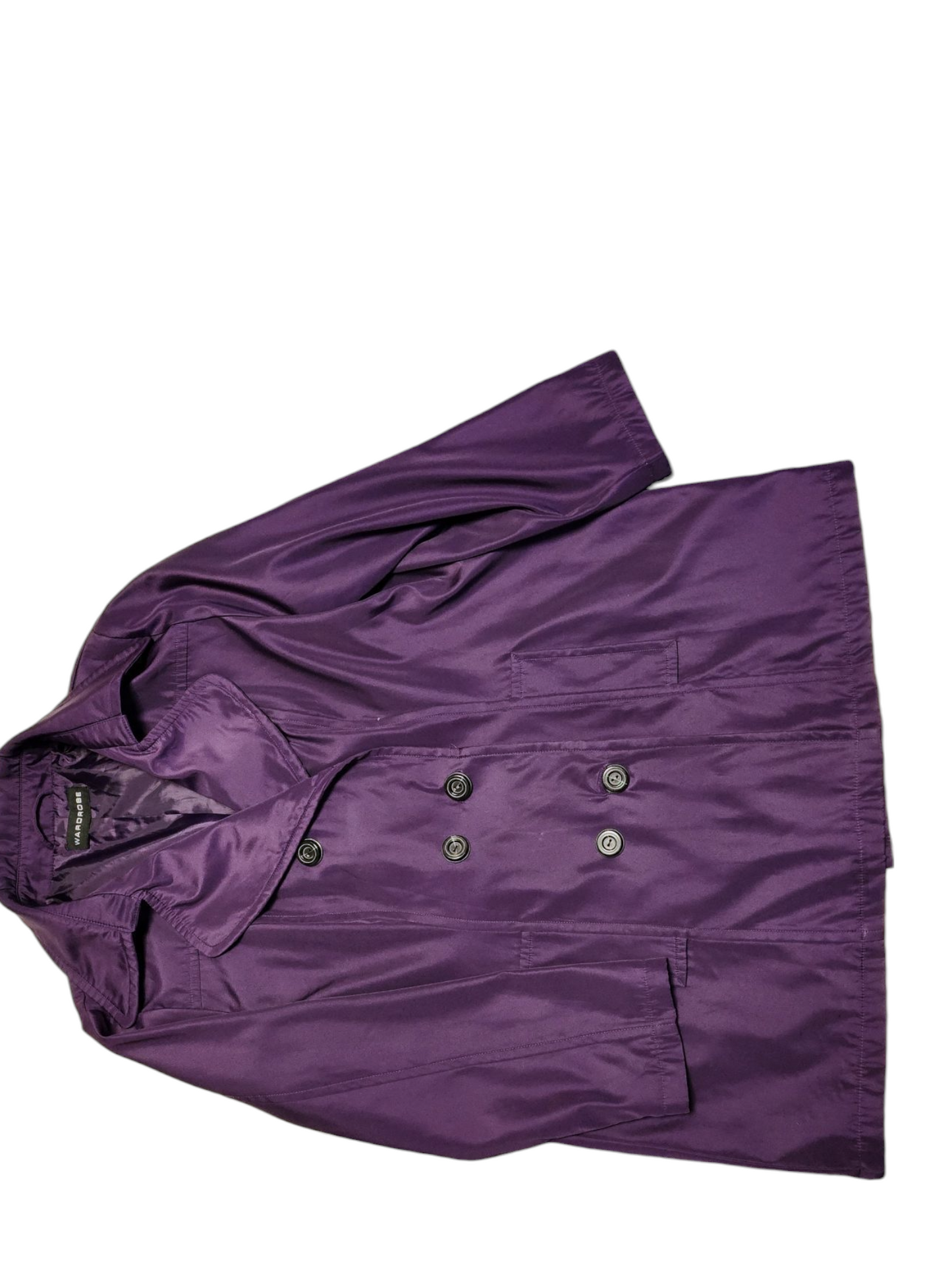 Vintage Wardobe Purple Trench Coat Mac UK20