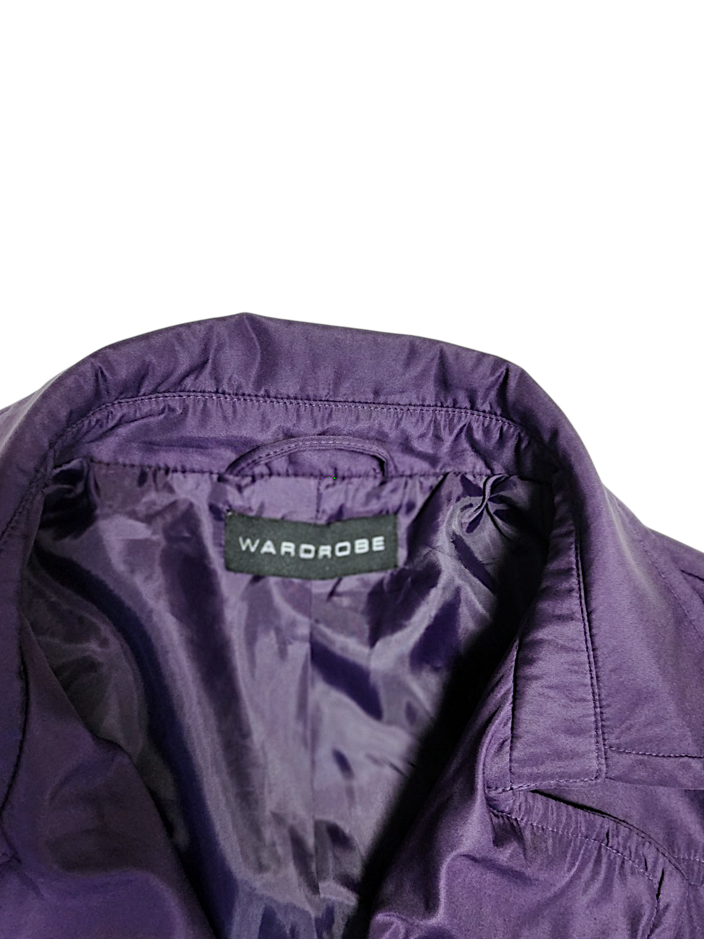 Vintage Wardobe Purple Trench Coat Mac UK20
