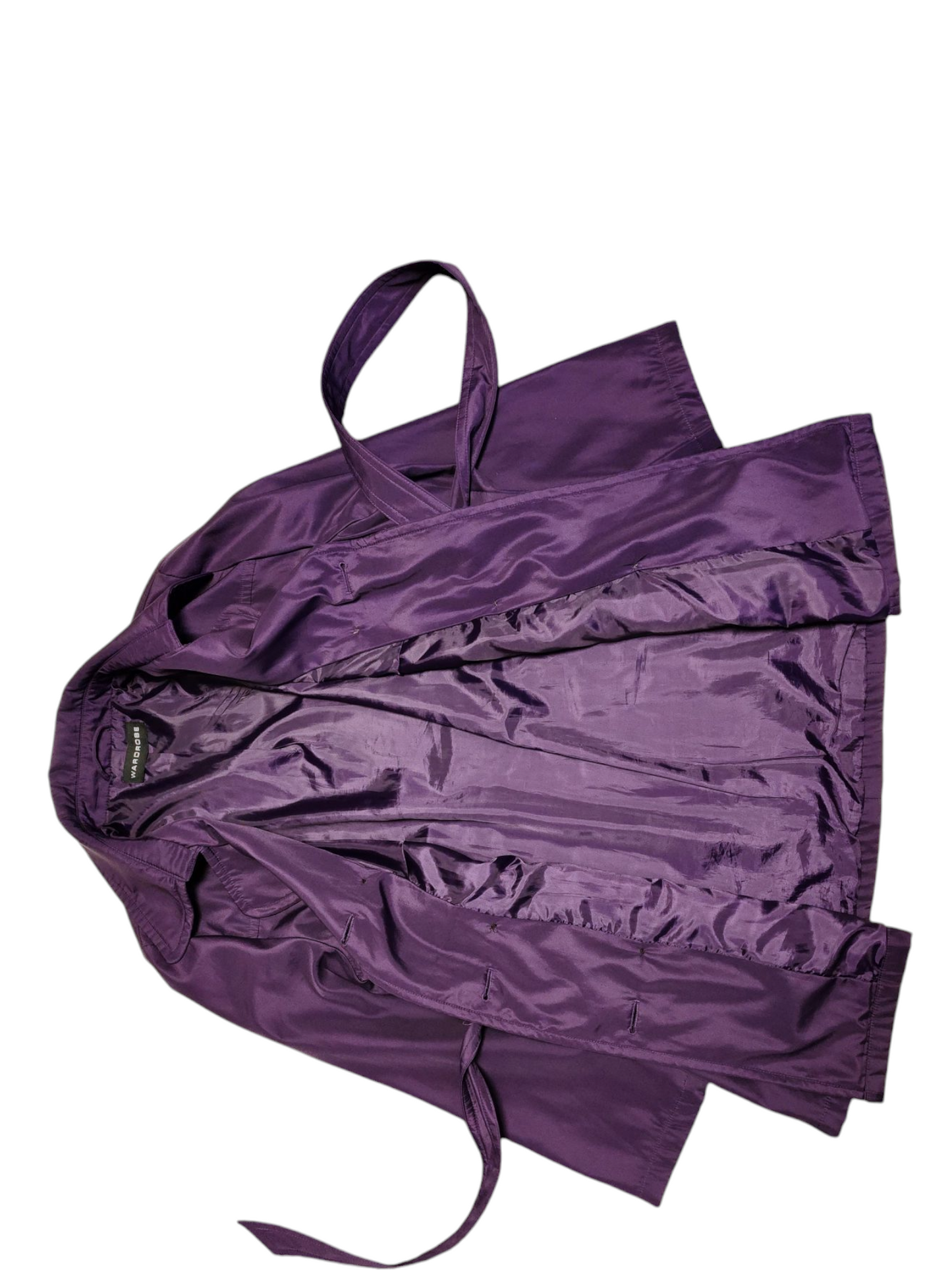 Vintage Wardobe Purple Trench Coat Mac UK20
