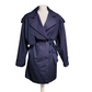 Vintage Navy 'Distinction' Oversized Trench Coat - Large