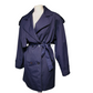 Vintage Navy 'Distinction' Oversized Trench Coat - Large