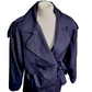 Vintage Navy 'Distinction' Oversized Trench Coat - Large