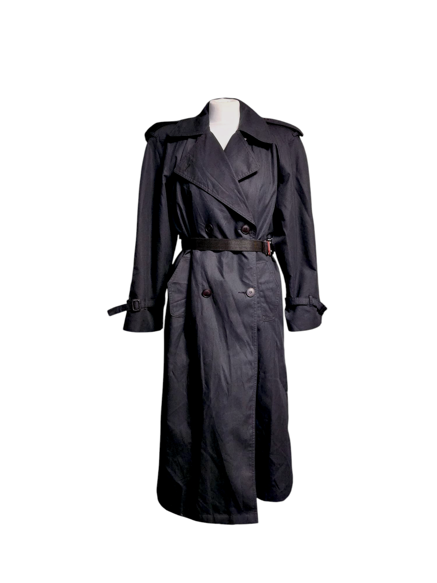 Vintage Black Oversized Trench Coat Large/X-Large