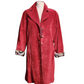 Vinatge Beth Terral Red Suede Trench Coat - Large