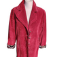 Vinatge Beth Terral Red Suede Trench Coat - Large