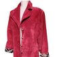 Vinatge Beth Terral Red Suede Trench Coat - Large