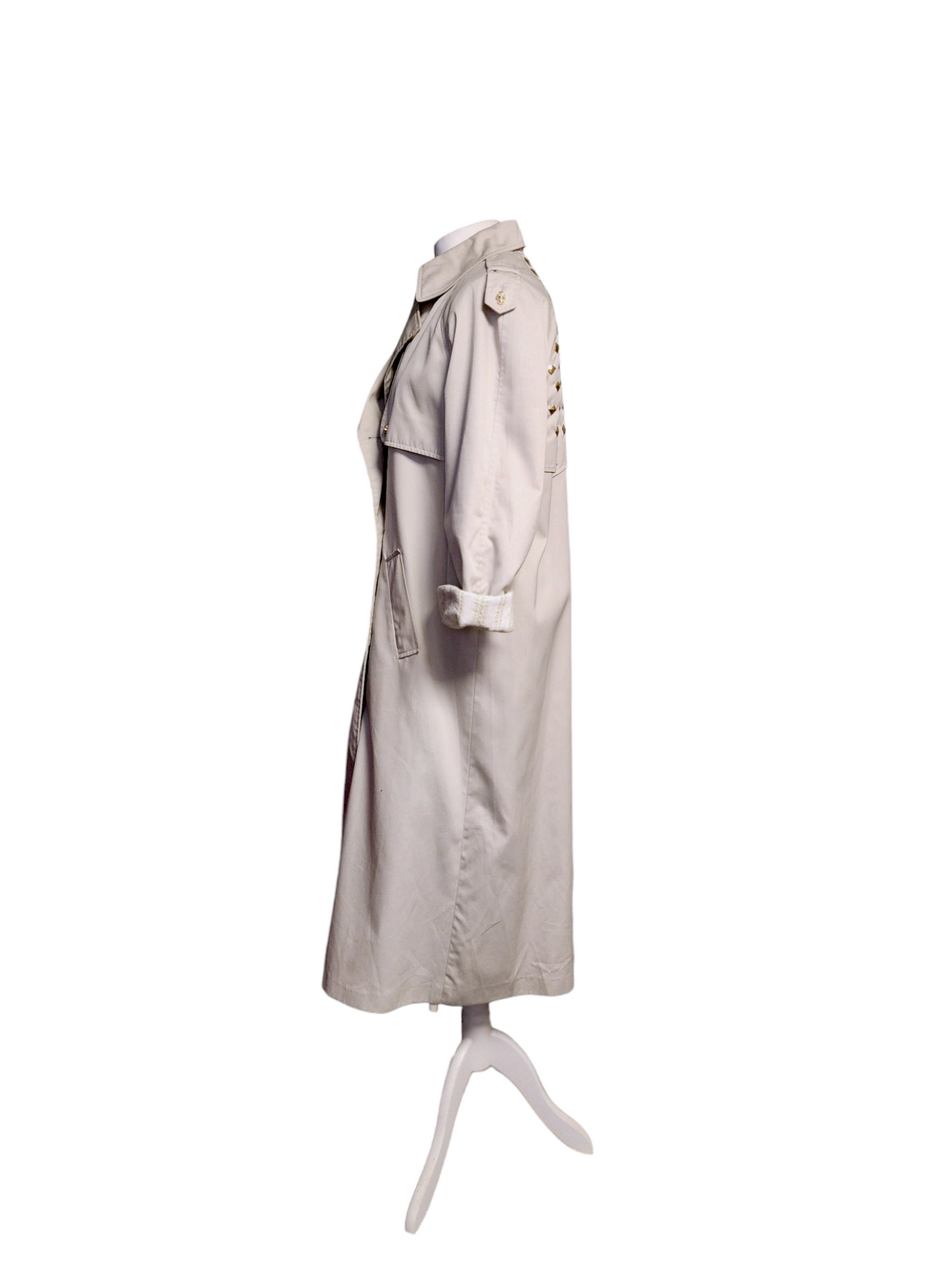 Re-Fashioned Stud & Skull Trench Coat - M/L - House of Fraser, Le Mac