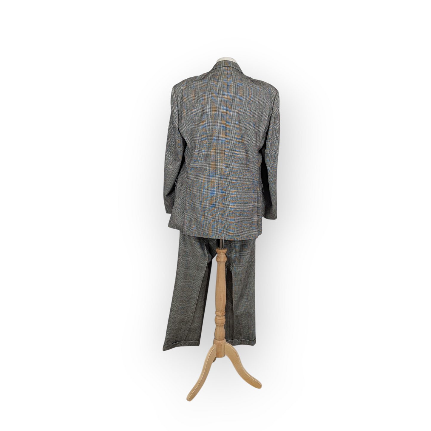 Vintage Odermark Mens Collection Glen Check Suit Pure New Wool 48"