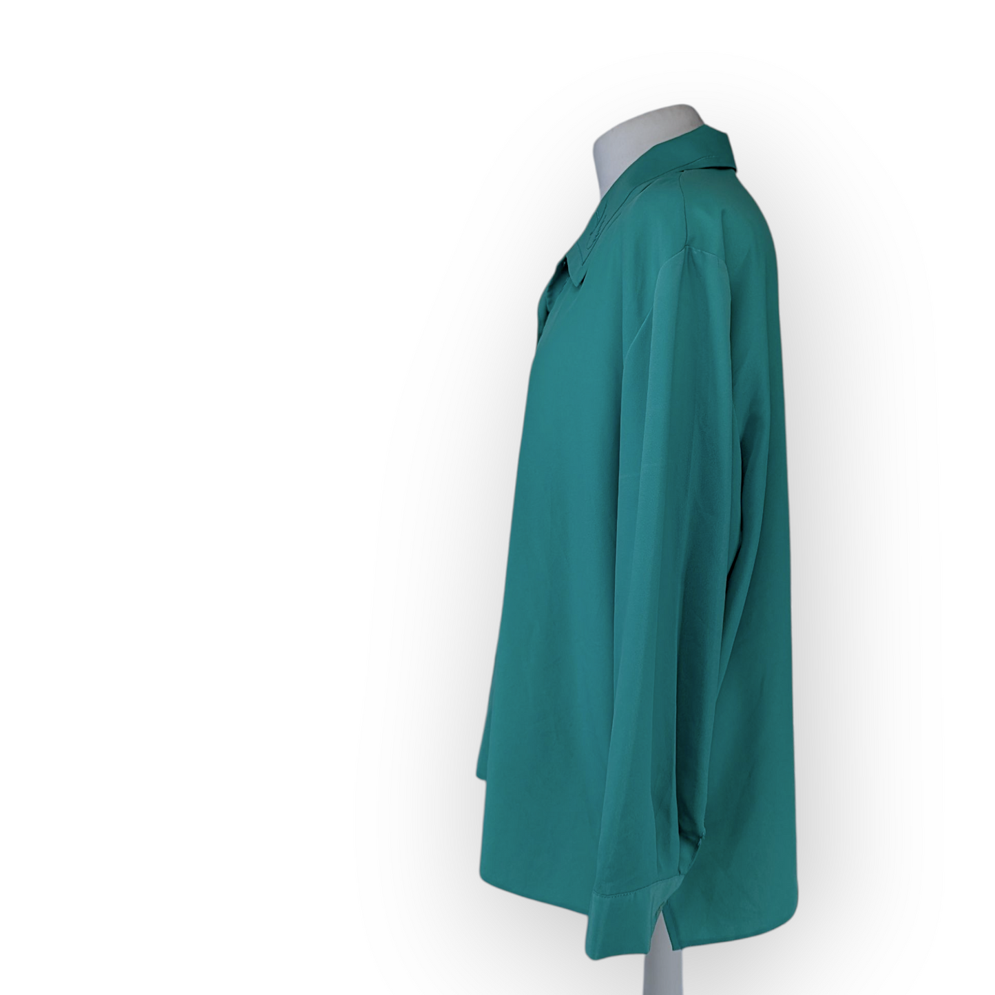 Vintage Embroidered Oversized Blouse - UK22 - Green 'Elena' Shirt