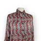 Vintage Silk Paisley Print Blouse - Large