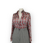 Vintage Silk Paisley Print Blouse - Large