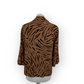 Preloved M&S brown & black Animal print 3/4 sleeve blouse UK 10