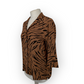 Preloved M&S brown & black Animal print 3/4 sleeve blouse UK 10
