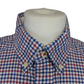 Oversized Gingham Shirt -TM Lewin -Button Down Collar - Red Blue Red - Medium