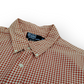 Polo by Ralph Lauren Orange Gingham Plaid Oversized Shirt XXL