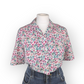 Honor Milburn Floral Ditsy Short Sleeve Blouse Pink Green (UK10) Small