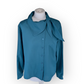 Vintage Dark Green Bow Scarf tie Blouse - Medium