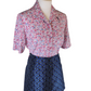 Honor Milburn Floral Ditsy Short Sleeve Blouse Pink Blue (UK12)