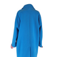 Turquoise longline cocoon coat uK18